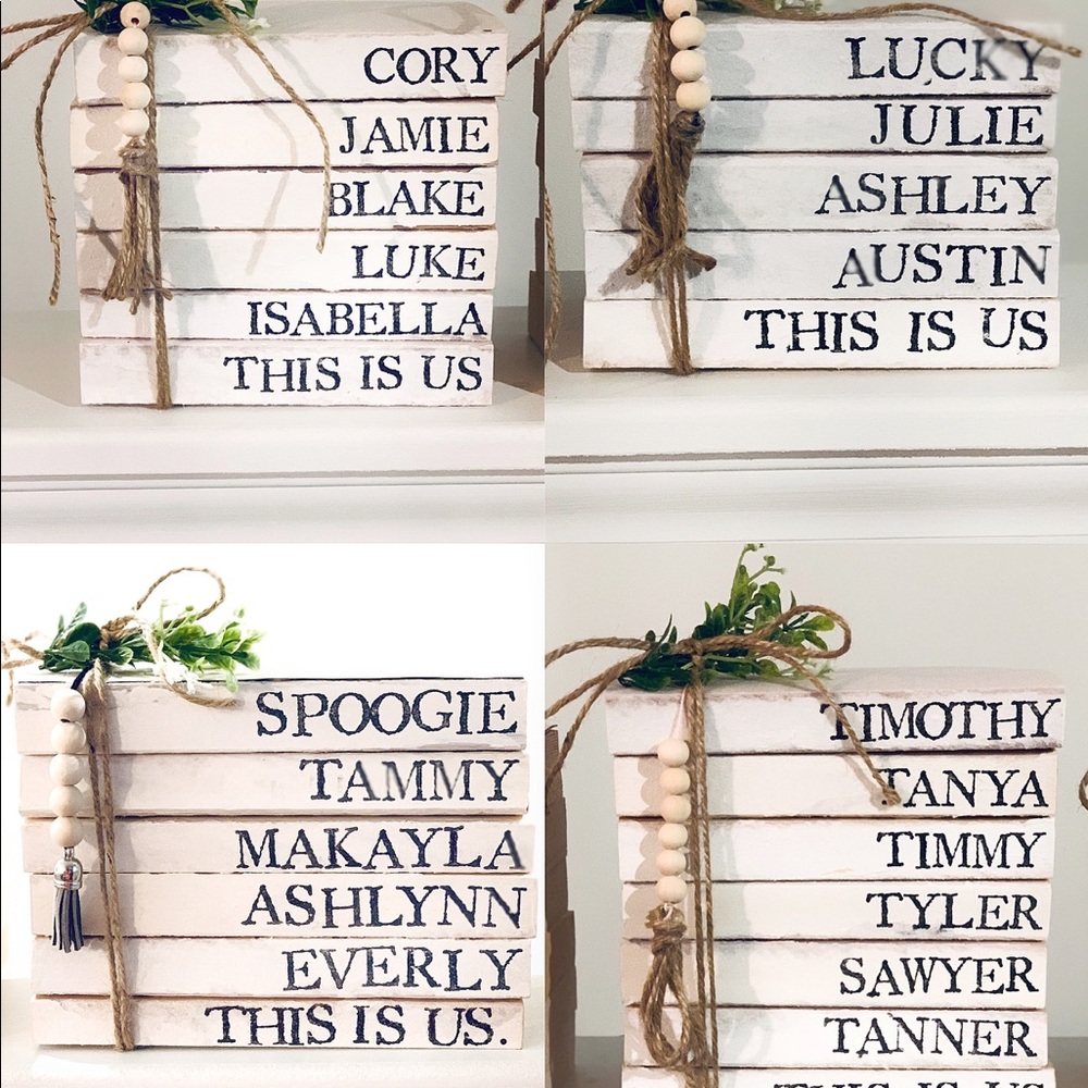 Custom farmhouse book stack - Picture 2 of 8
